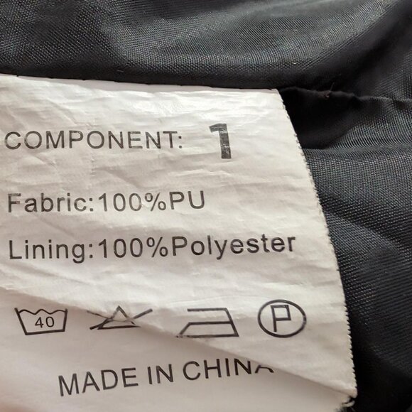 Hood Crew Men’s Unisex Casual Faux Leather Zip-Up Motorcycle Bomber Jacket - XL - Picture 14 of 16